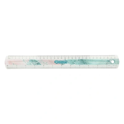 Image de Westcott Trendsetter règle en plastique (30 cm) rose