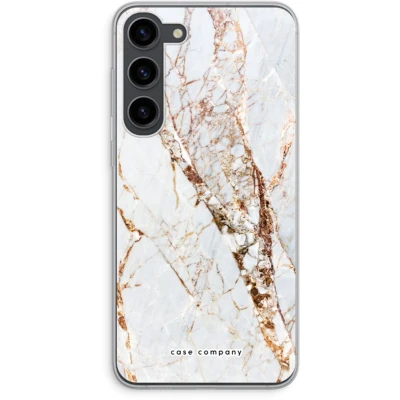 Afbeelding van Case Company® hoesje geschikt voor Samsung Galaxy S23 Plus Goud marmer Soft Cover Telefoonhoesje Bescherming aan alle Kanten en Schermrand