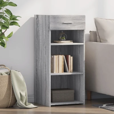 Afbeelding van Dressoir 40x42,5x93 cm bewerkt hout grijs sonoma eikenkleur