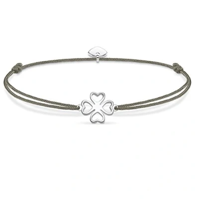 Afbeelding van Thomas Sabo Dames Seilarmbadn 925_Sterling_Zilver LS073 298 7 L20v, 925 sterling zilver, zwart, nylon