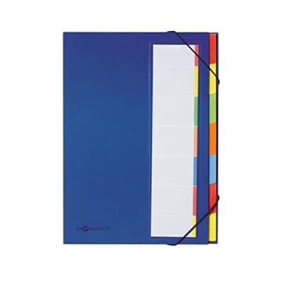 Afbeelding van Pagna 44171 02 ordnermap 7 gekleurde tabbladen met zachte rug en elastische sluiting (blauw)