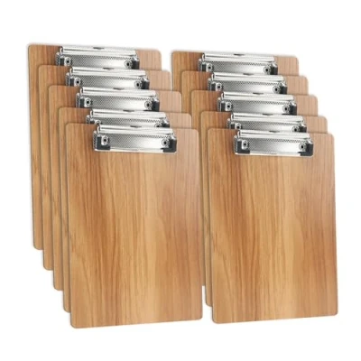 Afbeelding van DONGLI 10 stuks A5 klemborden met discrete clip en ophanggat, klembord van hout voor kantoor, bedrijf, restaurant