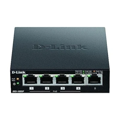 Afbeelding van D Link 5 Port Fast Ethernet PoE Desktop Switch