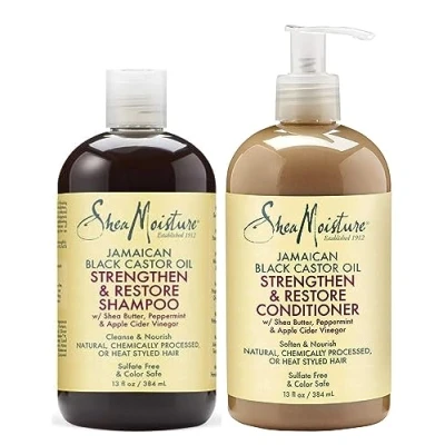 Afbeelding van Shea Moisture Jamaicaanse Black Castor Oil Shampoo &amp; Conditioner Set