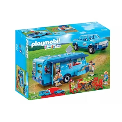 Afbeelding van PLAYMOBIL Family Fun Funpark Pickup met Caravan 9502