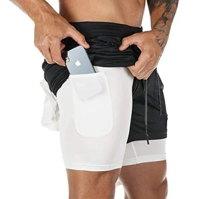 Afbeelding van Superora 2 in 1 sportshort, ademende hardloopshort voor heren, met zakken outdoortraining