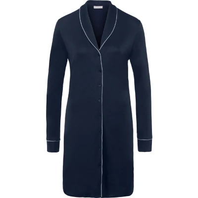 Afbeelding van Hanro dames Nachthemd van lyocell in de kleur Donkerblauw, maat: XL