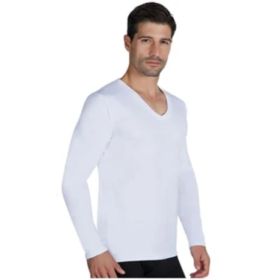 Afbeelding van YSABEL MORA Thermisch T shirt voor heren, Wit.