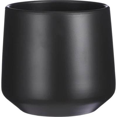 Afbeelding van Mica Decorations Amber Bloempot H26 x Ø28 cm Mat Donkergrijs