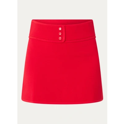 Afbeelding van Sandro dames Minirok met stretch in de kleur Steenrood, maat: 40