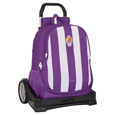 Afbeelding van Schoolrugzak met Wielen Real Valladolid C.F. Paars 32 x 44 16 cm