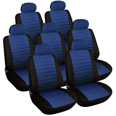 Afbeelding van WOLTU 7 delige autostoelhoes universeel, zwart/blauw, 7232