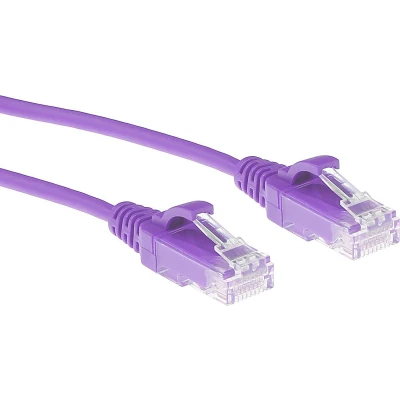 Afbeelding van ACT DC9307 LSZH U/UTP CAT6 Datacenter Slimline Patchkabel Snagless RJ45 connectoren Paars 7 meter