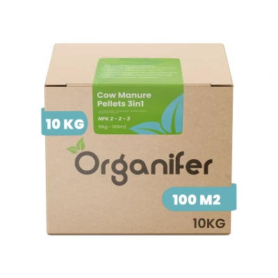 Afbeelding van Organifer Koemestkorrels 3in1 (10 kg voor 100 m2)