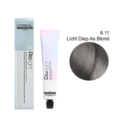 Afbeelding van L&#039;Oréal Professionnel Dia Light 8.11 Licht Diep As Blond