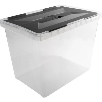Afbeelding van Onyx opbergbox 40L transparant antraciet