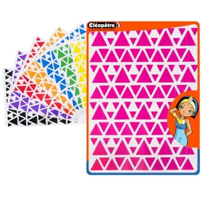 Afbeelding van CLEOPATRE Driehoekige zelfklevende stickers, 8 kleuren, vellen (1024 stickers)