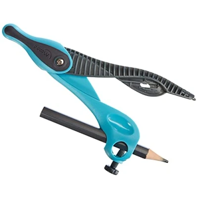Afbeelding van Maped 191690 schoolpasser Kid&#039;Z passer voor beginners vanaf 6 jaar veiligheidspit en adapterring kleur: blauw