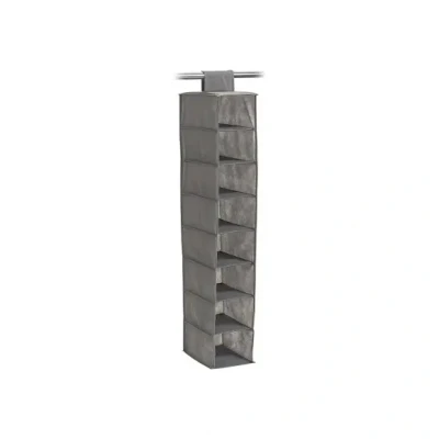Afbeelding van Zeller kast organizer hangend 8 vakken 18 x 30 105 cm grijs