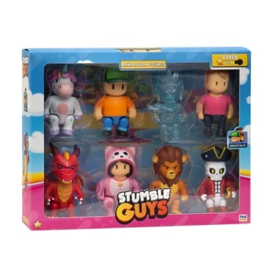 Afbeelding van Rocco Giocattoli Stumble Guys Action Figures 8 Pack Ast B cm