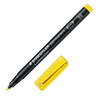 Afbeelding van Staedtler 317 1 permanente markeerstift, geel, stuk, marker (geel, zwart, polypropyleen, mm, stuk)