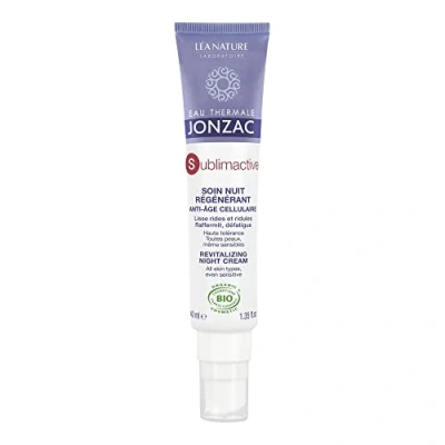 Afbeelding van Eau Thermale Jonzac Regenererende nachtverzorging, anti aging cellular alle huid, zelfs gevoelig, sublimactive gecertificeerd Bio Cosmos Organic tube 40 ml