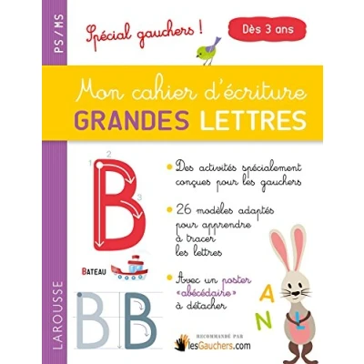 Afbeelding van Mon cahier d&#039;écriture grandes lettres PS/MS: Spécial gauchers !