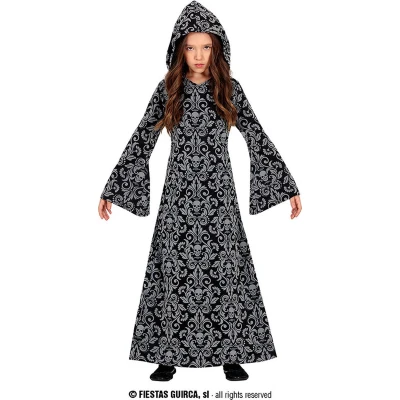 Afbeelding van Fiestas Guirca Black hooded witch meisjes (5 6 jaar) Halloween kostuum voor kinderen