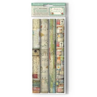 Afbeelding van Stamperia Garden 12x12 Inch Fabric Sheets (4pcs) (SBPLT27)
