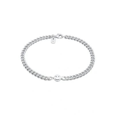 Afbeelding van Kuzzoi Chain Smile Armband, Heren, Maat: 19, Silber