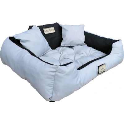 Afbeelding van KingDog Hondenmand Groot Katten en Hondenbed Buitenmaat 100 x 75 Maat L Lichtgrijs