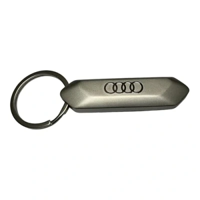 Afbeelding van Audi 3182100400 roestvrijstalen sleutelhanger met logo, zilver, één maat, zilverkleurig, eigentijds, zilver., Eigentijds