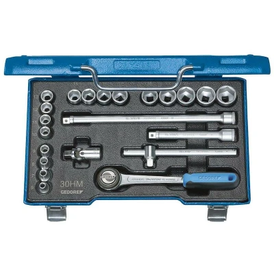 Image de GEDORE 30 HMU 3 jeu de clés à douilles 3/8 22 pcs 6 faces mm 6238300