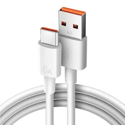 Afbeelding van Turbo oplaadkabel voor Xiaomi. USB kabel 6 A snel opladen opladen, C kabel, hyper lading, 480 Mbps, Android Auto, 65 W Mi 11 Ultra, Redmi, POCO, Black Shark