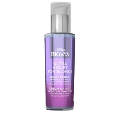Afbeelding van Ultra Violet intensive hydrating night toning serum voor blond en grijs haar 100ml