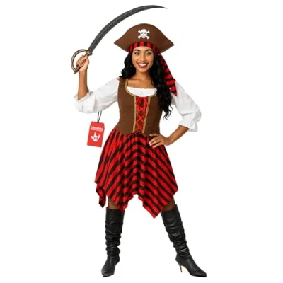 Afbeelding van Fun Shack Piratenkostuum voor dames, volwassenen, piratenkostuum, Halloween kostuum, maat S