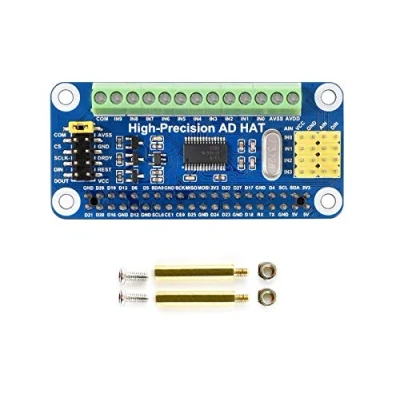Afbeelding van Waveshare High Precision AD hoed voor Raspberry Pi/Jetson Nano met ADS1263 Onboard 10 Ch 32 bits ondersteuning ADC Input Headers analoge sensormodule en Screw Terminal analoog