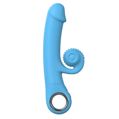 Afbeelding van Online Only Double Lust Flexibele Snail Vibrator Blauw