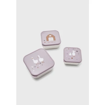 Afbeelding van Lässig Snackbox SET Brooddoos voor kinderen, Maat: One Size, Lilac