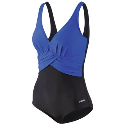 Afbeelding van Beco Badpak D cup Dames Polyamide Blauw/zwart Maat 44