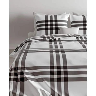 Afbeelding van Zo! Home Square Dekbedovertrek Flanel Litsjumeaux 240x200/220 cm Grey