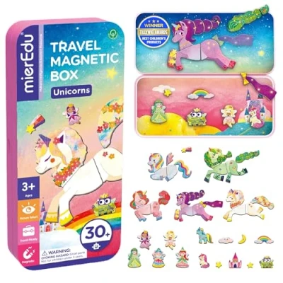 Afbeelding van MierEdu Magnetische Puzzeldoos Eenhoorns