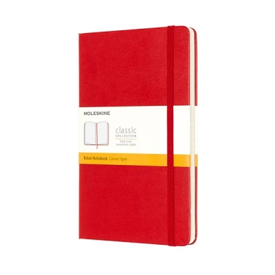 Image de Carnet ligné Grand format Couverture rigide rouge