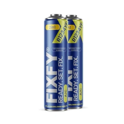 Afbeelding van FIXFY 2 in 1 x 1234yf gaswissel met olie set voor airconditioners 500 ml zelfvullen van airconditioning auto&#039;s na 2017