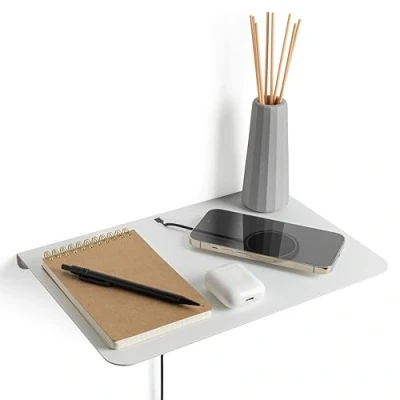 Afbeelding van etterr table de chevet, d&#039;appoint, tables chevet noires, nuit pour chambre à coucher, (1 unité, blanc, 31 x 21 2 cm)