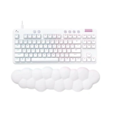Image de Logitech G G713 Clavier sans clé backlit USB QWERTY Espagnol commutateur : Tactile blanc