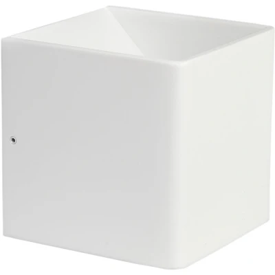 Afbeelding van Wandlamp up en down vierkant wit