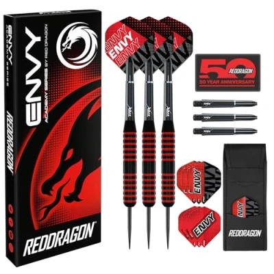 Afbeelding van RED DRAGON Envy Steeltip Brass Dartpijlen Professioneel 24 gram
