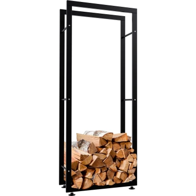 Afbeelding van CLP Keri Brandhoutrek zwart 25x60x150 cm