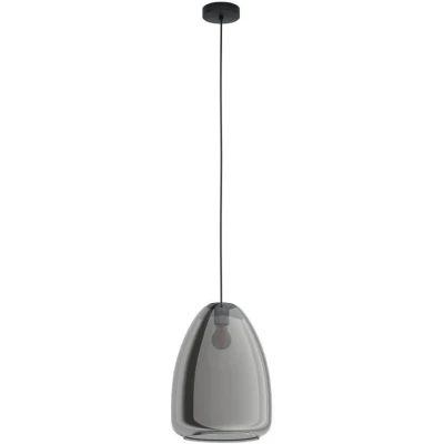 Afbeelding van EGLO Chelvey Hanglamp E27 Ø 30 cm Glas, metaal Zwart